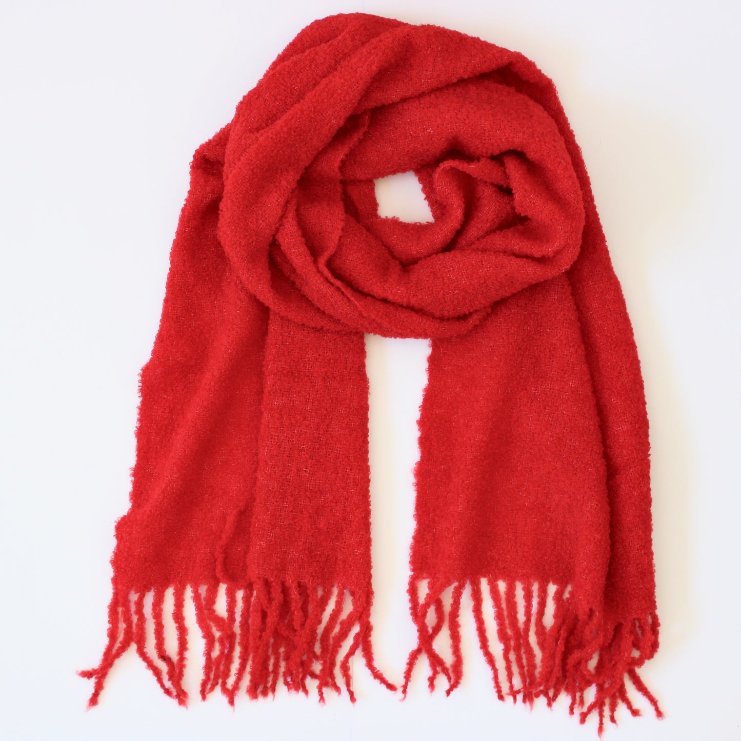 Alpaga Echarpe Rouge Boucle chaude