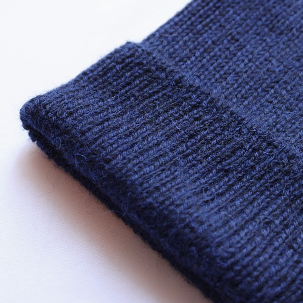 Bonnet en alpaga bleu marine péruvien- Andes Concept