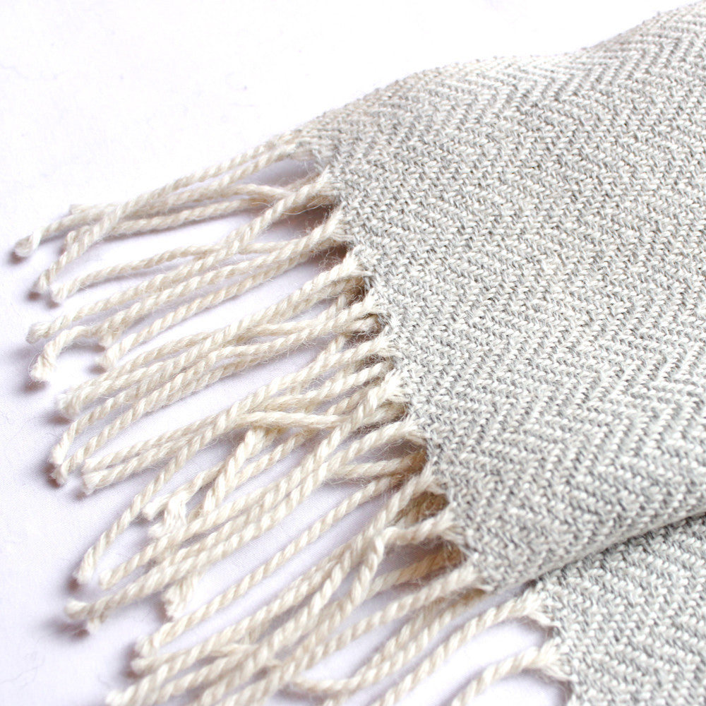 Echarpe Baby Alpaga Gris Chevrons | Andes Concept