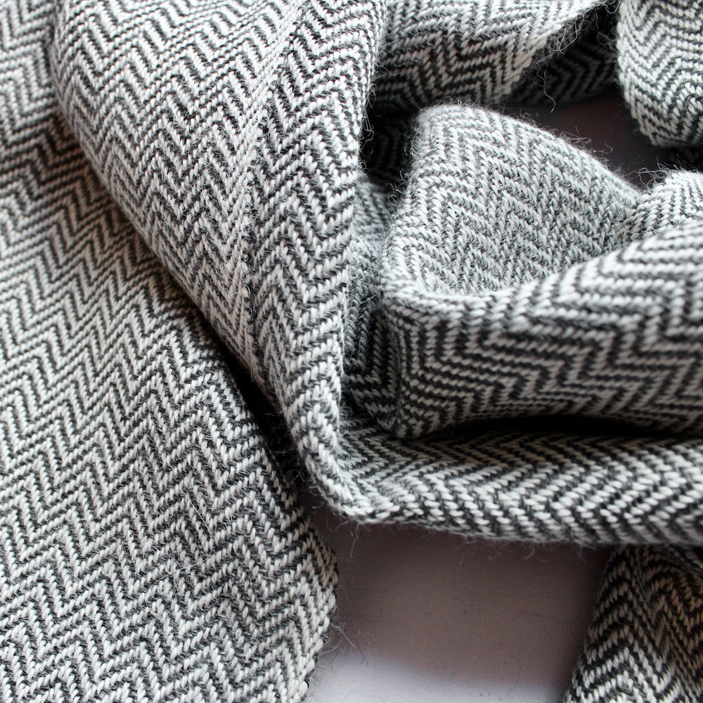 Echarpe Baby Alpaga Gris Chevrons - Echarpe Alpamayo