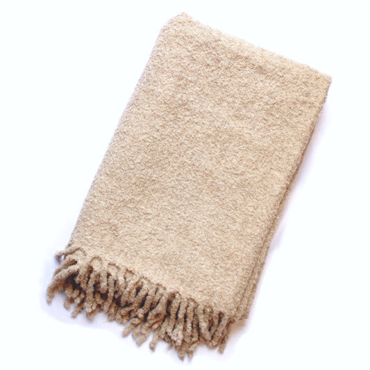 Plaid Alpaga Beige 180x130 - Doux et Chaud