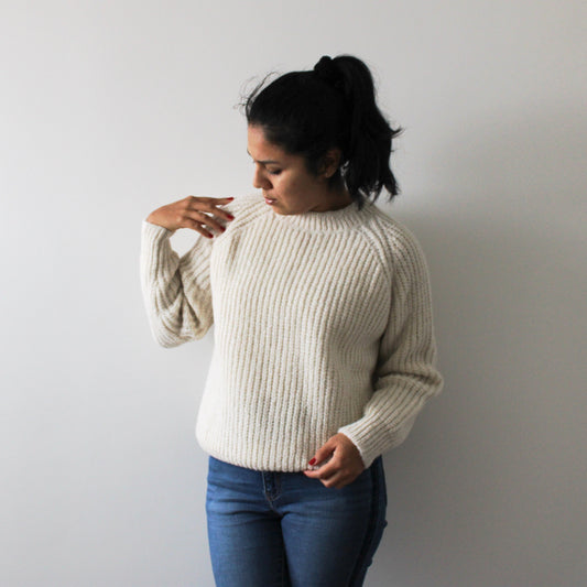 Pull Alpaca Blanc Chaud
