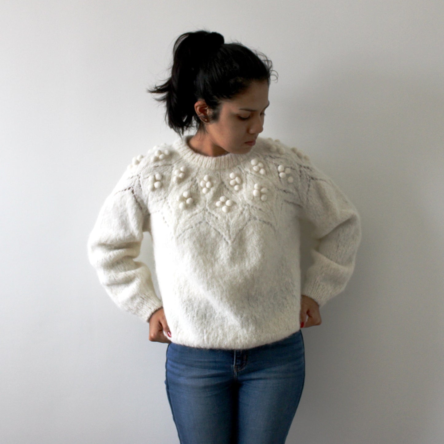 Pull Alpaca Blanc Chaud