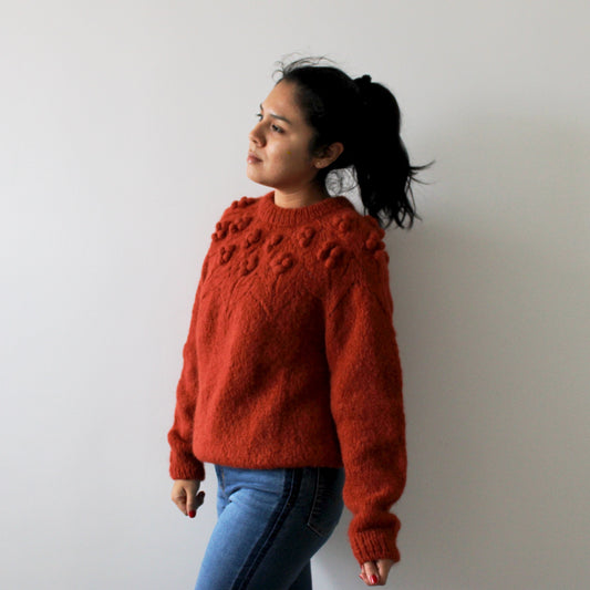 Pull Alpaga Orange Chaud 2