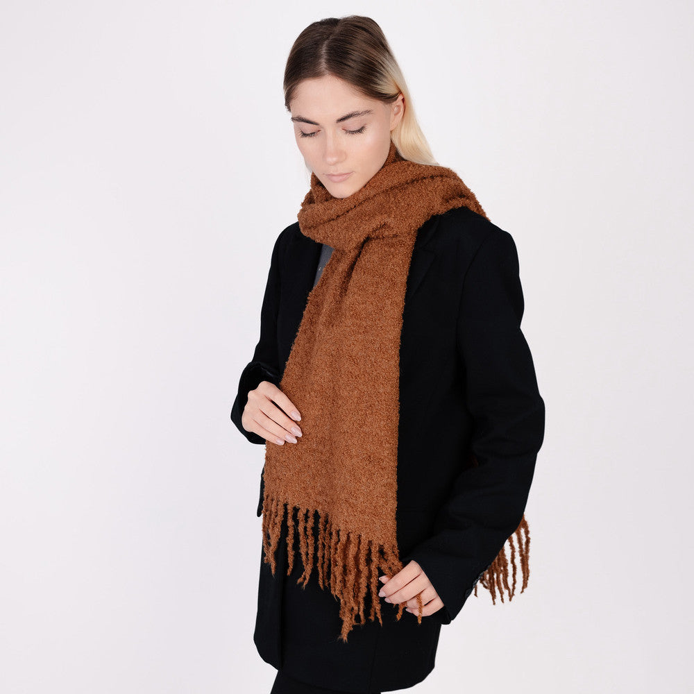 echarpe en alpaga boucle camel cusco