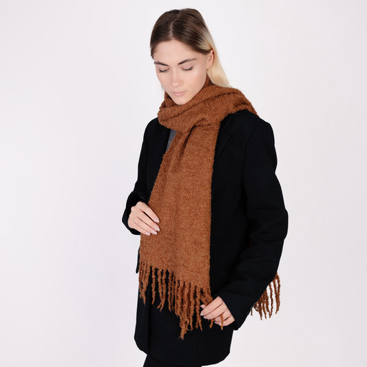 echarpe en alpaga boucle camel cusco