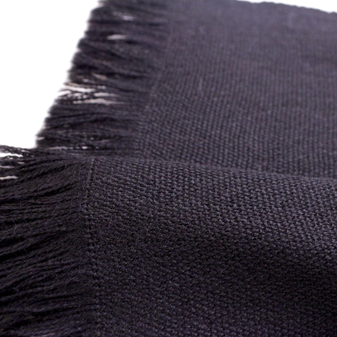 Echarpe noir en laine d'alpaga- Echarpe Andes