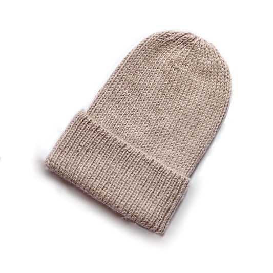 Bonnet en alpaga beige péruvien - Andes Concept
