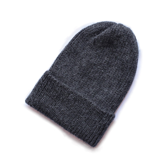 Bonnet alpaga gris noir - Andes Concept