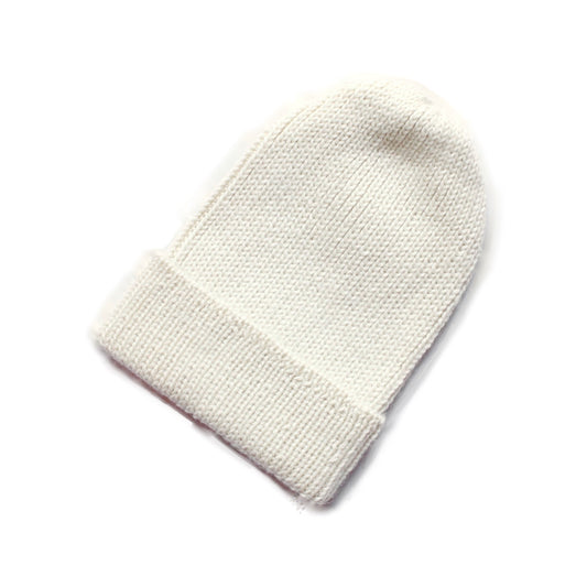 Bonnet en alpaga blanc péruvien - Andes Concept