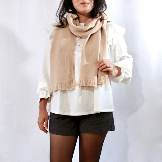 Echarpe Baby Alpaga Beige - Echarpe Andes