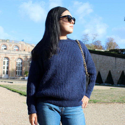 Pull Alpaga Lima - Bleu Marine