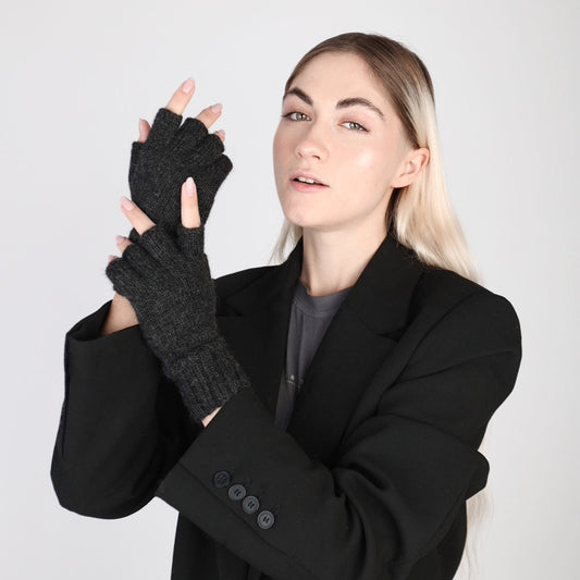 Mitaine Alpaga Gris Graphite Salkantay - Très doux