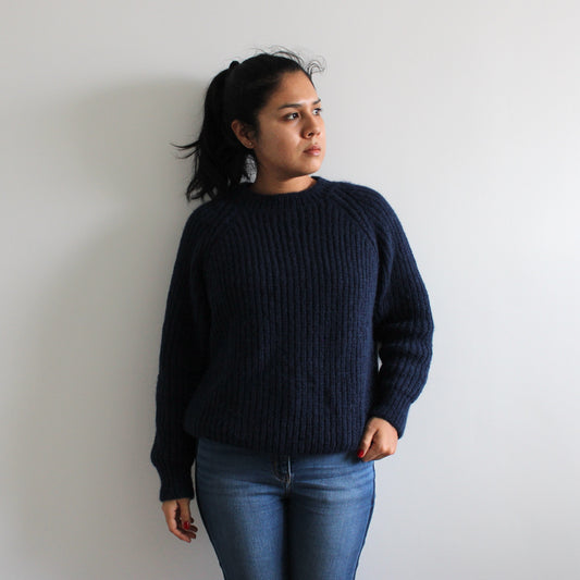 Pull Alpaca Bleu Marine Doux