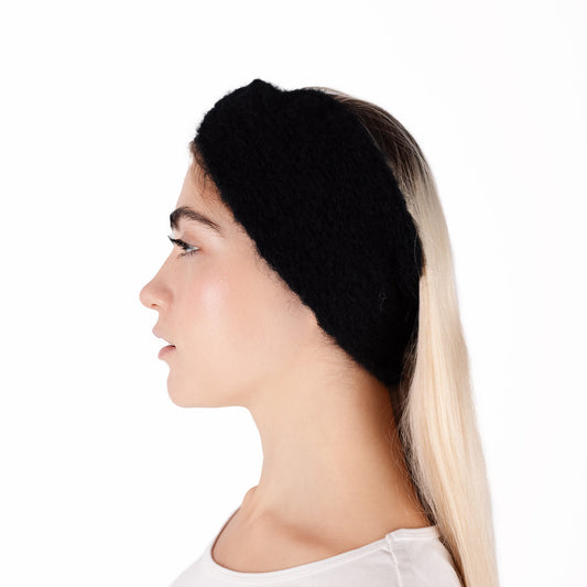 Bandeau Alpaga Noir Extra Doux - Bandeau Misti